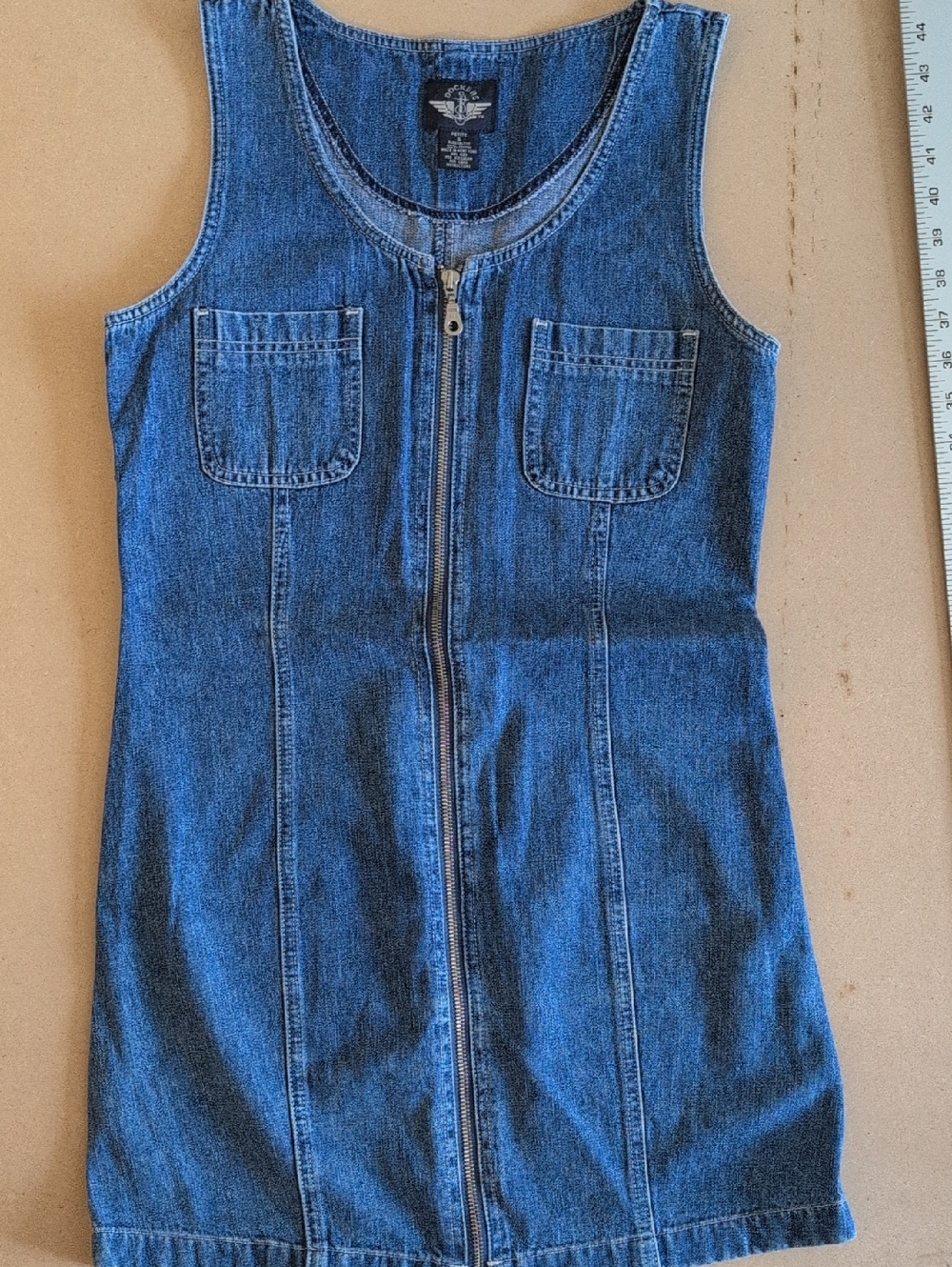 Dockers Petite Sleeveless Denim Shell in Blue
